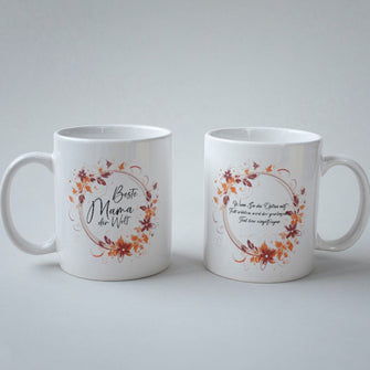 Keramiktasse "Beste Mama der Welt" mit individuellem Text, den du möchtest