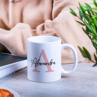 Individuelle Tasse, Keramik Tasse mit Initial und Namen, Kaffeetasse, Teetasse, Keramiktasse personalisiert