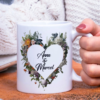 Individuelle Tasse Keramiktasse Kaffeebecher mit Namen ideales Geschenk für Jubiläen, Geburtstage, Verlobungen oder Valentinstag