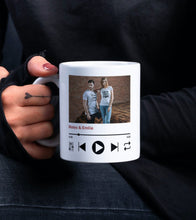 Personalisierte Tasse Mediaplayer style mit Foto und Namen