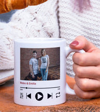 Personalisierte Tasse Mediaplayer style mit Foto und Namen