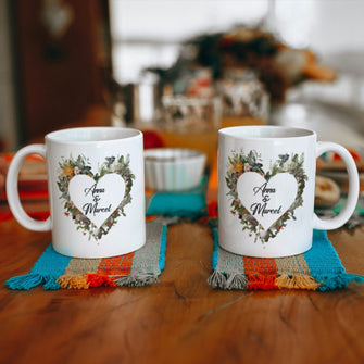 Individuelle Tasse Keramiktasse Kaffeebecher mit Namen ideales Geschenk für Jubiläen, Geburtstage, Verlobungen oder Valentinstag