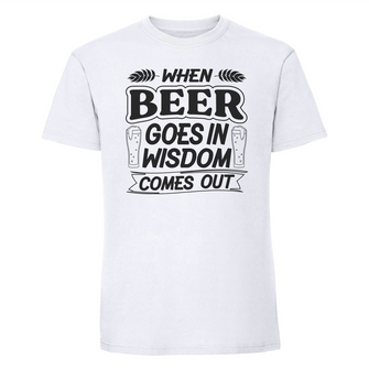 When Beer Goes In - Männer T-Shirt